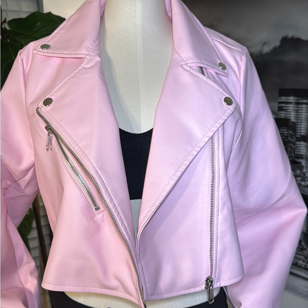 Pink Women's Moto Jacket